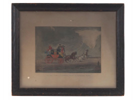 ANTIQUE ENGLISH COLOR ENGRAVING BY JAMES POLLARD